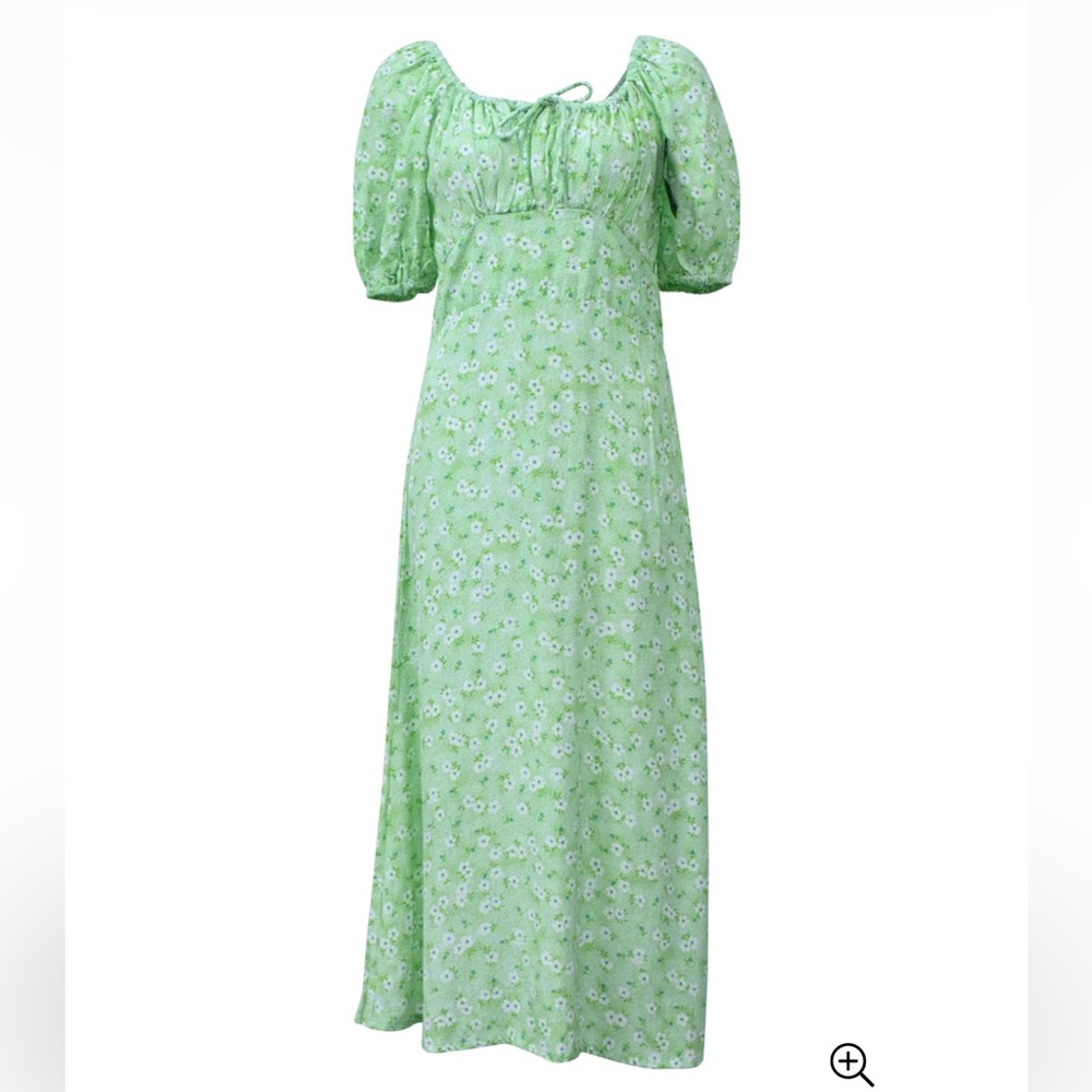 Floral Green Midi Dress
